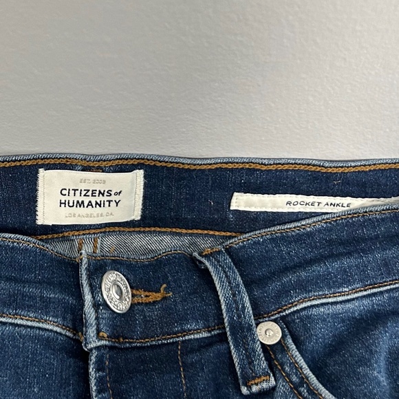 CITIZENS OF HUMANITY medium blue jeans rocket ankle SZ 24 women’s - Picture 4 of 9